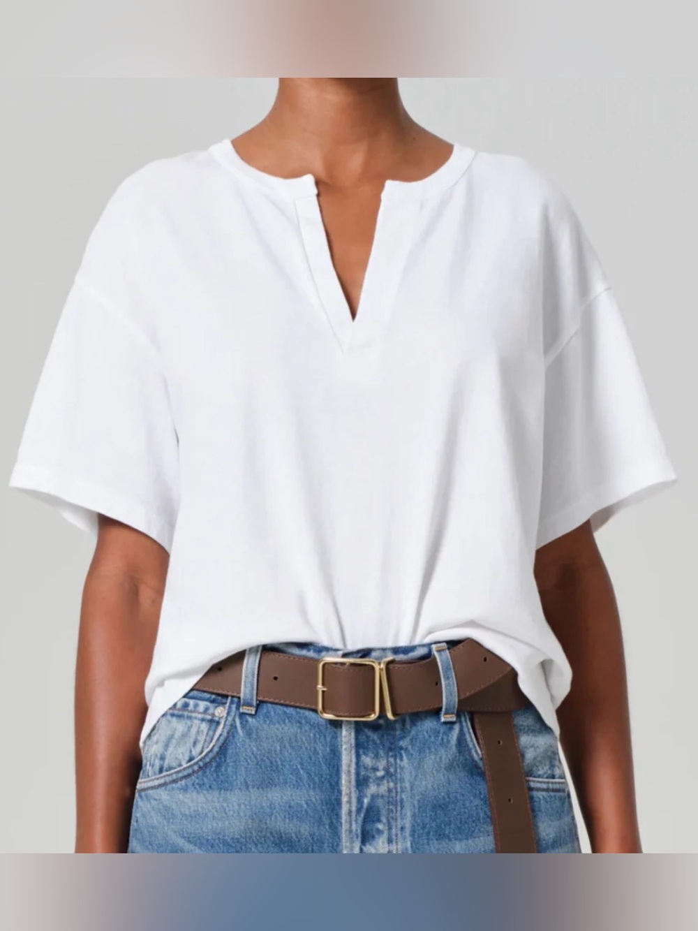 NWT Citizens of Humanity Aspeth Splice Tee White Medium